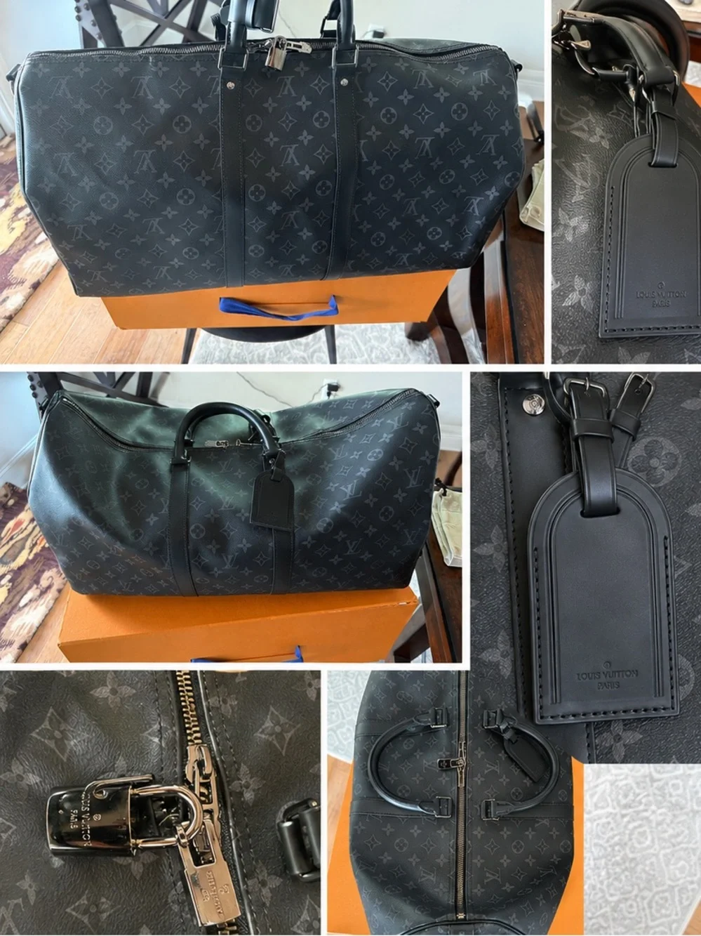 Louis Vuitton KEEPALL BANDOULIÈRE 55 MONOGRAM ECLIPSE REVERSE
